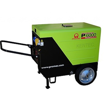 Pramac P6000 HUK 230/115v with Trolley Kit Long Run Generator Pramac P6000 HUK 230/115v with Trolley Kit Long Run Generator